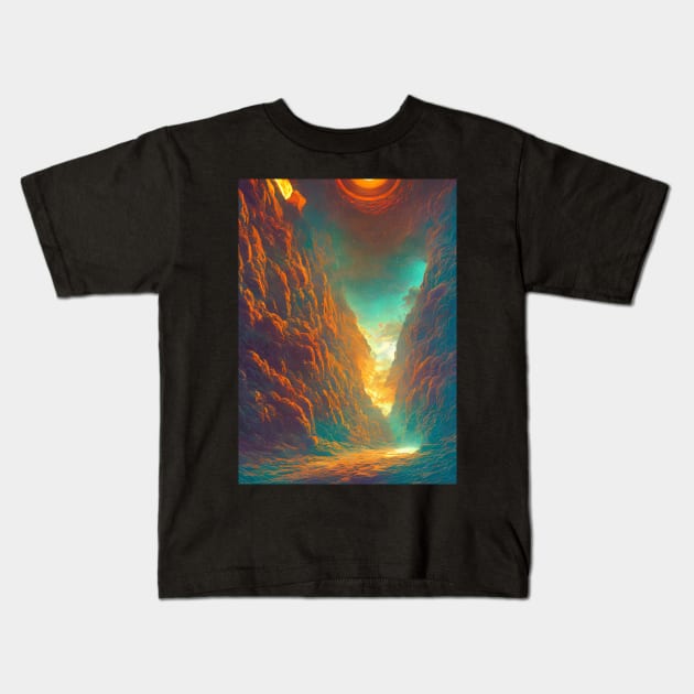 Cosmic Cloudscape Kids T-Shirt by Trip Tank